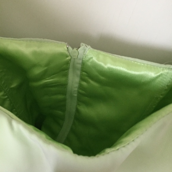 COCKTAIL DRESS - Sage Green, SharkBite knee length, spaghetti strap - Picture 3 of 4